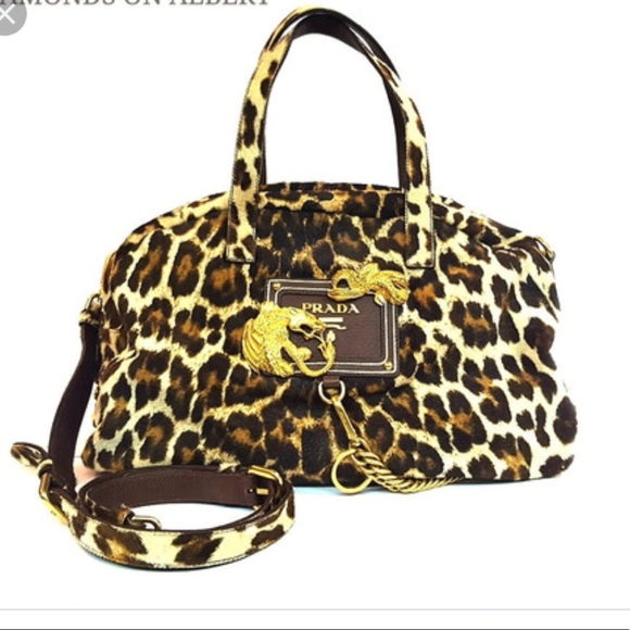 prada leopard print bag
